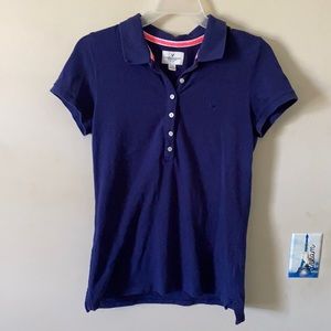 Dark blue purple polo shirt